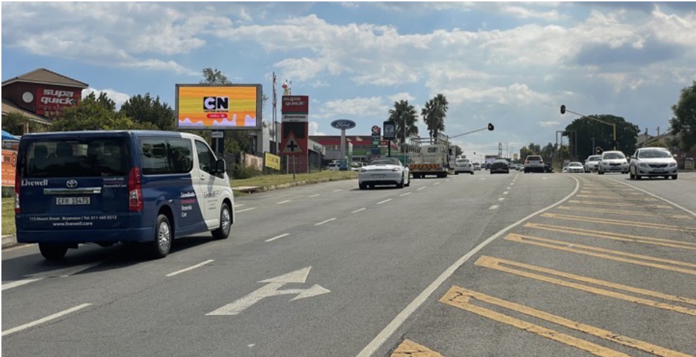 Witkoppen Road, Paulshof — Digital billboard on Johannesburg