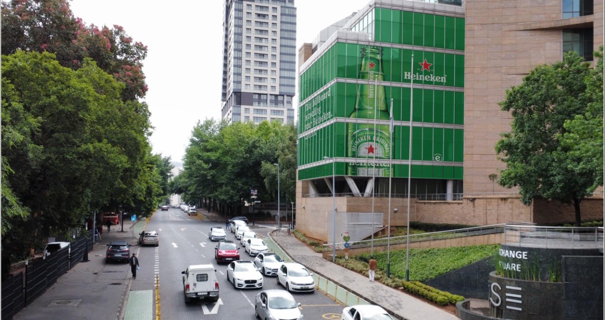 CNR MAUDE STREET & GWEN LANE SANDTON — Wall wrap on Johannesburg